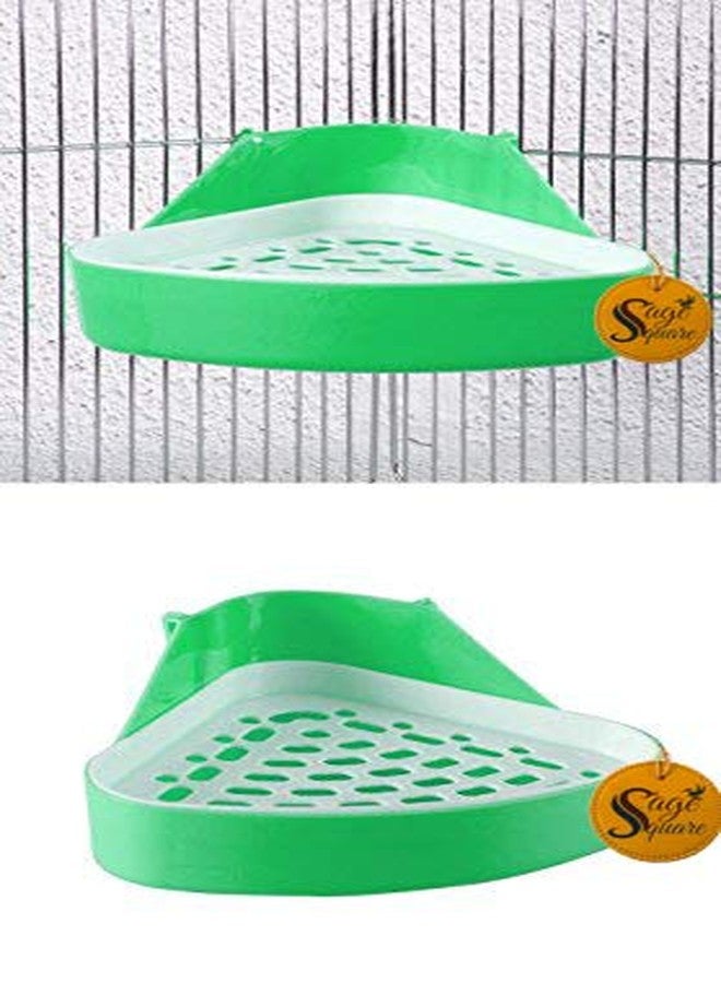 سايج سكوير صندوق فضلات بحجم جامبو مربع من سيج، يُستخدم أيضًا للتدريب على استخدام المرحاض مع مغرفة للأرانب، والخنازير الغينية، والنموس (أخضر) - Image 3